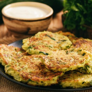 2pk Mediterranean Zucchini Fritters with Tzatziki Sauce