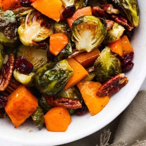 Brussels Sprouts & Butternut Squash with Cranberries & Pecans by the pound